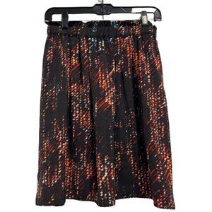 Halogen Black Printed Skirt with Elastic Waistband Women’s Size S